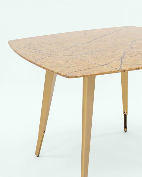 Стол обеденный Ричмонд 100*100 охра стеклянный