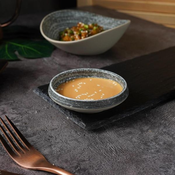 Соусник 70 мл d 9,2 см h2,5 см круглый глазурь Glossy Stone Untouched Taiga P.L. Proff Cuisine [1]