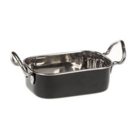 Сковорода для подачи 12,5*8,5 см прямоуг. нерж. 2 ручки цвет черный P.L. Proff Cuisine