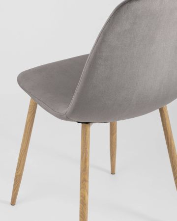 Стул Валенсия велюр серый
