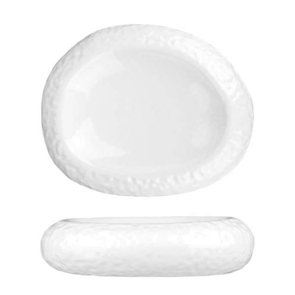 Блюдо овальное для подачи 28*23 см h5,7 см Organic белое фарфор P.L. Proff Cuisine [3]