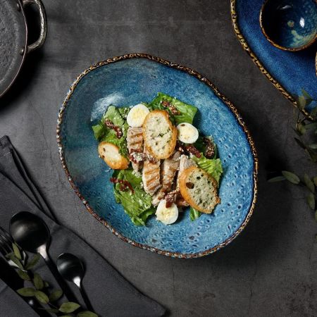 Салатник 1150 мл 26*20,5 см h7,1 см овальный Aqua Blue P.L. Proff Cuisine [6]