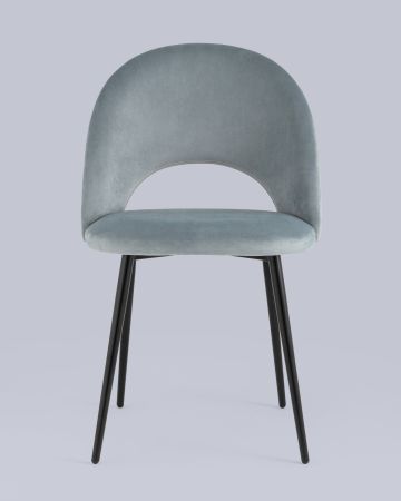 Стул Меган NEW велюр с ромбами серый