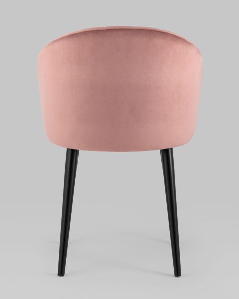 Стул с подлокотниками Брюссель велюр пыльно-розовый