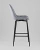 Стул барный Флекс с поворотным механизмом велюр велютто серый
