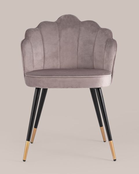Стул Камилла велюр пепельно-розовый