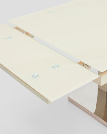 Стол обеденный Верона раскладной 160-220*90 глянцевый бежевый