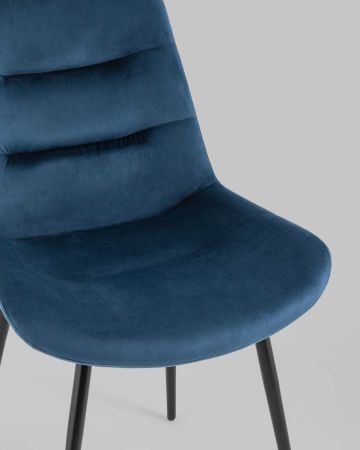 Стул Остин велюр пыльно-синий