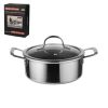 Кастрюля  2,6 л 20/18*15 см с крышкой New Kitchen Honeycombs нерж. с антиприг. покр. ИНДУКЦИЯ P.L.