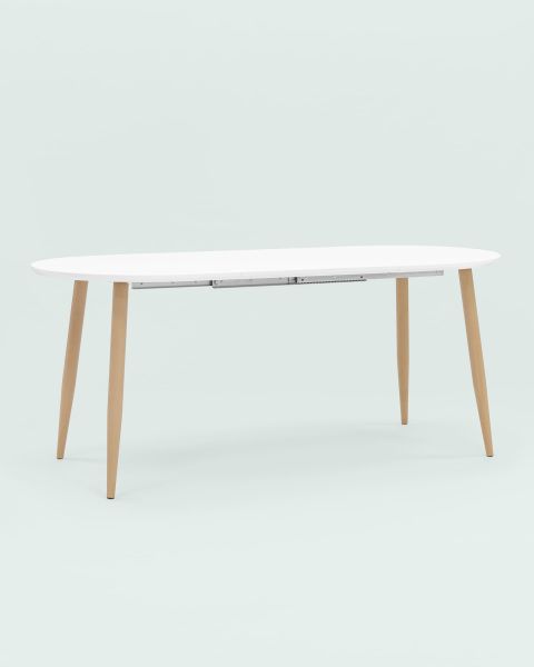 Стол обеденный Берген раскладной 120-180*80 белый