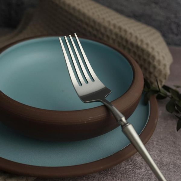 Вилка столовая 21 см матовое серебро PVD 1920-Silvery P.L. [12]