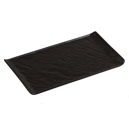 Блюдо прямоугольное 26*13 см h1,6 см с бортами Side Up2 Black Raw Stellar P.L. Proff Cuisine [4]