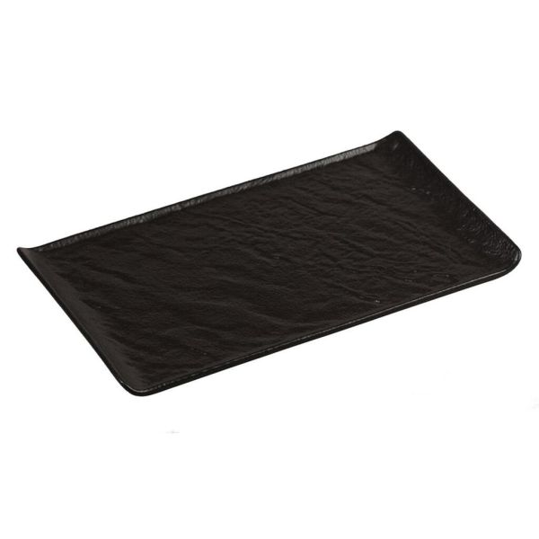 Блюдо прямоугольное 26*13 см h1,6 см с бортами Side Up2 Black Raw Stellar P.L. Proff Cuisine [4]