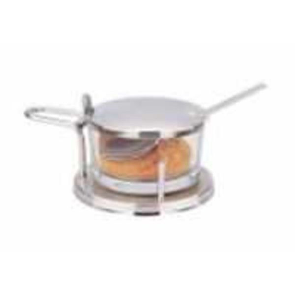 Сахарница пармезанница 200 мл стекло на нерж. подставке с ложкой P.L. Proff Cuisine