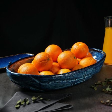 Блюдо овальное 51*29 см h12 см 5,5 л Aqua Blue Style Buffet P.L. [1]