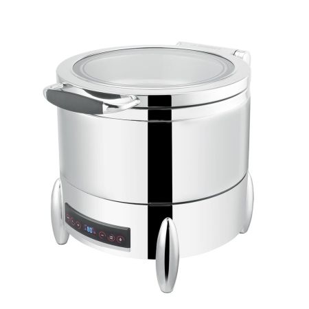 Мармит суповой 10 л электрический 220V 900W с откидной крышкой и окном с дисплеем "Roma" SUNNEX