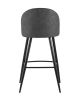 Стул барный Лион темно-серая экокожа