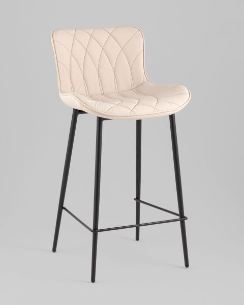 Стул полубарный Vault экокожа светло-серый