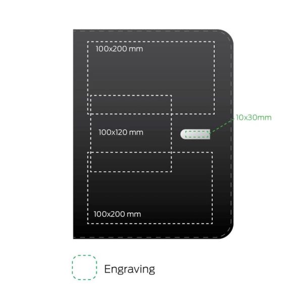 Папка А4  с калькулятором и блоком черная, нейлон