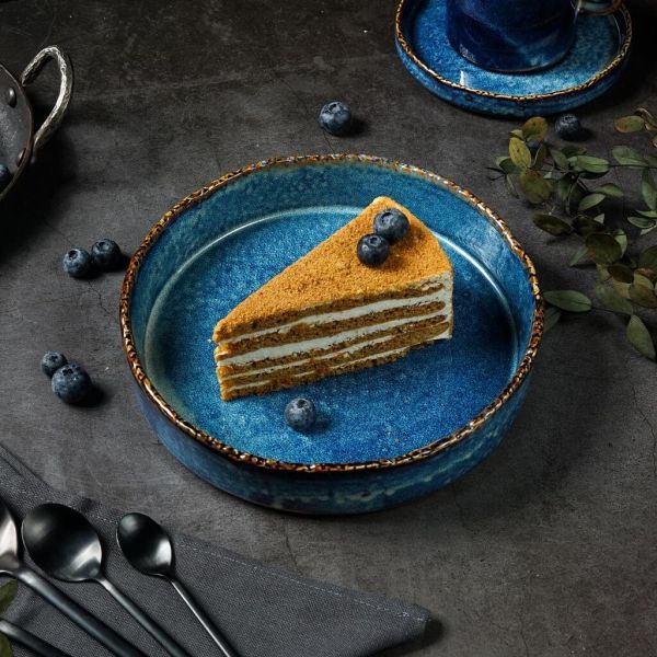 Тарелка с бортом d 20,8 см h4,6 см 930 мл Aqua Blue P.L. Proff Cuisine [6]