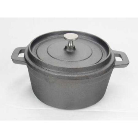 Кастрюля для подачи 14 см 600 мл круглая с крышкой чугун. P.L. Proff Cuisine