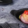 Блюдо овальное 18,5*12,5 см h3,5 см 310 мл с ручками Black Raw Stellar P.L. Proff Cuisine [4]
