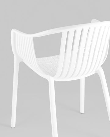 Стул с подлокотниками Kolstad пластик белый