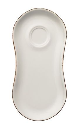 Блюдце 250*120 мм. для завтрака Ретро коричневый край (чашка 70336, 69666), форма Гурмэ Bonna /1/12/1248/