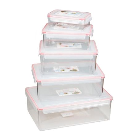 Контейнер для продуктов прямоуг.  2,7 л. 26*18*9,4 см. с пласт. крышкой и зажимом P.L. Proff Cuisine