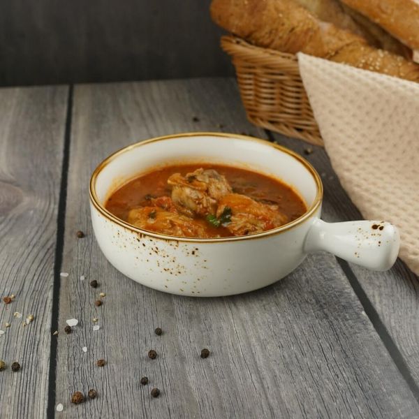 Блюдо круглое d 15 см h5 см 500 мл с ручкой Elegance Sun P.L. Proff Cuisine [4]