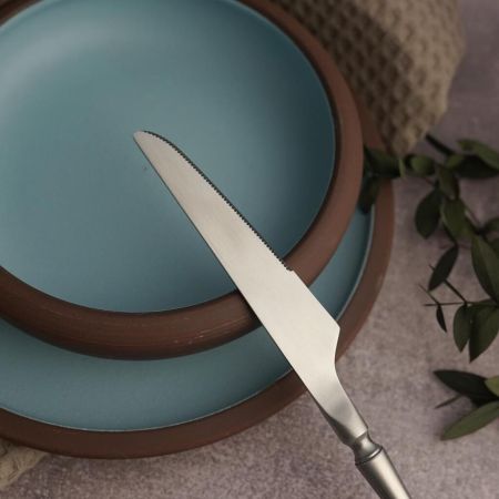 Нож столовый 22,9 см матовое серебро PVD 1920-Silvery P.L. [12]