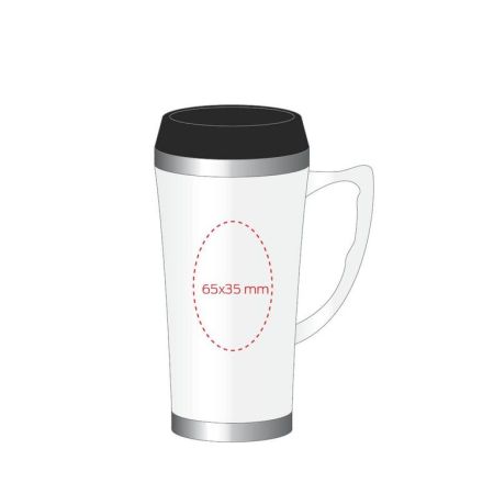 Термокружка  0.4 л черная, металл и пластик