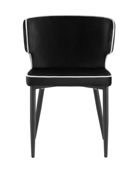 Стул Матео с кантом велюр черный