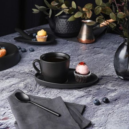 Кофейная пара 175 мл d 8,3 см h7 см Cappuccino Black Raw Stellar P.L. Proff Cuisine [6]