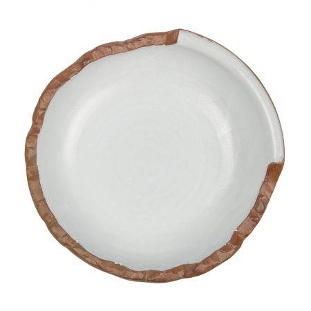 Салатник 650 мл d 22,5 см h6,5 см Crush White Matt New Brown Taiga P.L. [1]