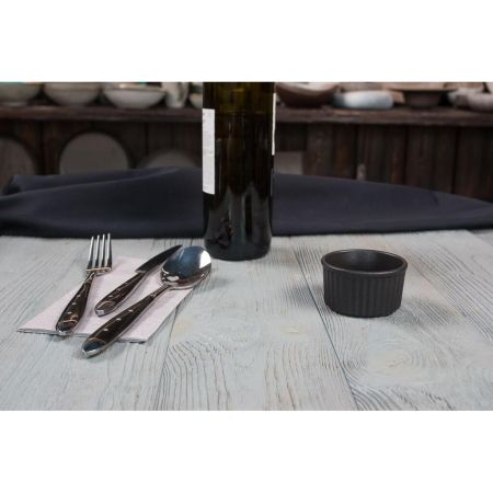 Соусник  90 мл d 7 см h4 см круглый фарфор Рамекин Black Raw Stellar P.L. Proff Cuisine [12]