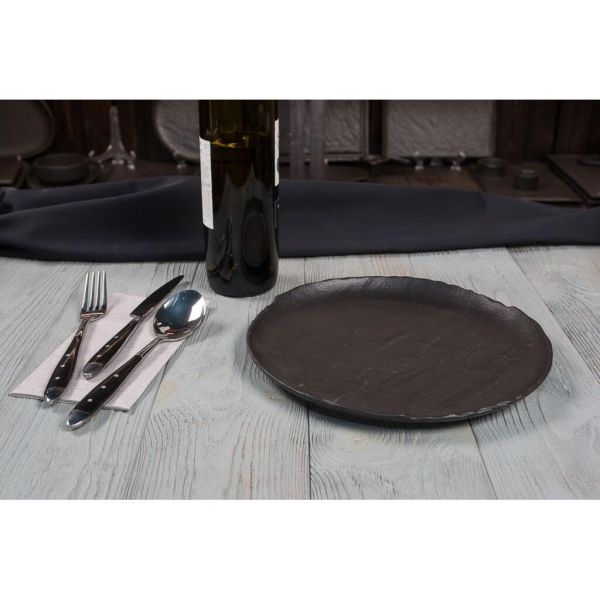 Тарелка d 26 см Uneven Side Black Raw Stellar P.L. Proff Cuisine [3]