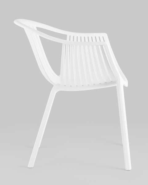 Стул с подлокотниками Kolstad пластик белый