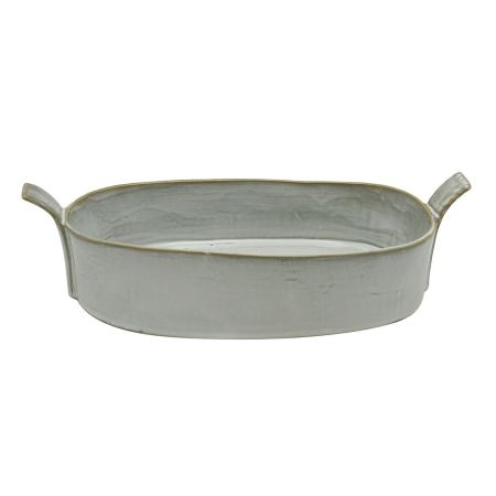 Блюдо овальное 25,5*13,5 см h5 см 700 мл Gray Oval Bucket с ручками Frutti di Mare P.L. [1]