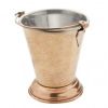Емкость Ведро для подачи и сервировки с медным покрытием, 11*12(h) см, нержавейка