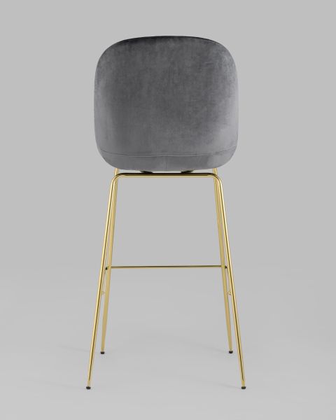 Стул барный Beetle со спинкой серый