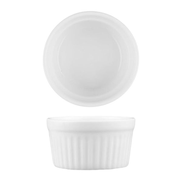 Соусник  30 мл d 5,6 см h3,3 см круглый Рамекин рельефный белый фарфор P.L. Proff Cuisine [16]