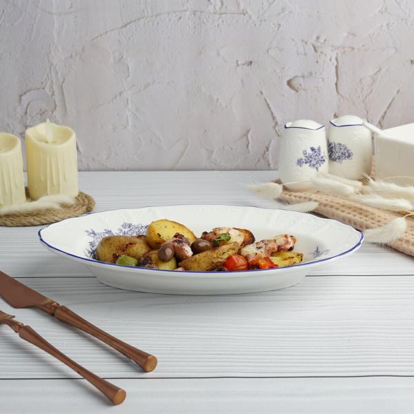 Блюдо овальное 25,5*15,8 см h3,8 см 250 мл глубокое Sea Flower P.L. Proff Cuisine [1]