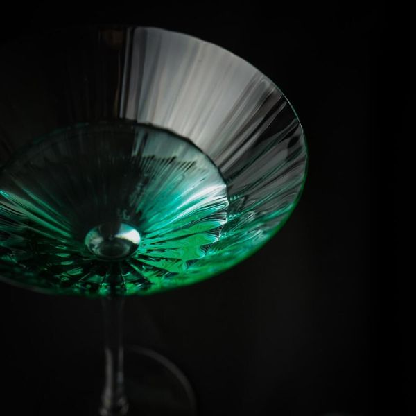 Рюмка коктейльная 450 мл Мартини зеленая Green Glass Optical d 13,2 см h19,1 см P.L. - BarWare [4]