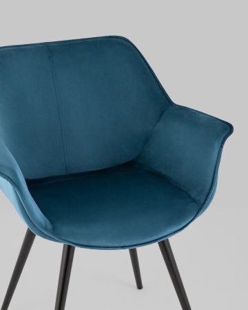 Стул Мэйсон велюр пыльно-синий