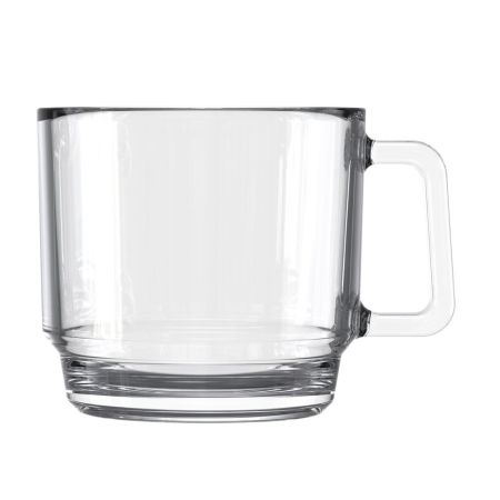 Кружка 440 мл прозрачная "Stack Noir Caffe Premio" d 9,8 см h9,5 см стекло Ocean [6]