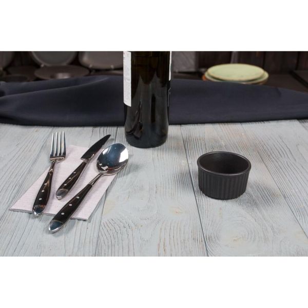 Соусник  90 мл d 7 см h4 см круглый фарфор Рамекин Black Raw Stellar P.L. Proff Cuisine [12]