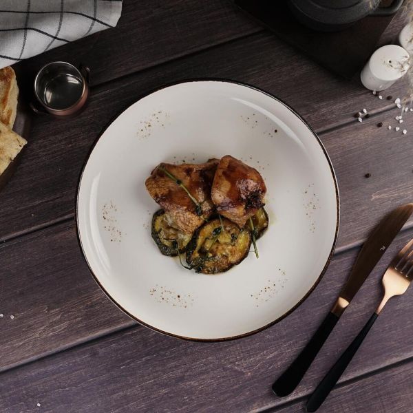 Тарелка с бортом d 25 см h4 см Grace Noble [6]