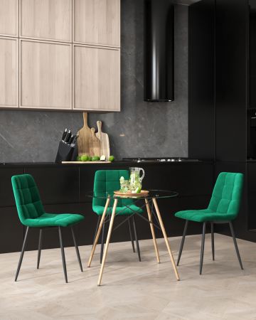 Стол Eames DSW D80 стеклянный