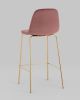 Стул барный Валенсия SN велюр пыльно-розовый золотые ножки